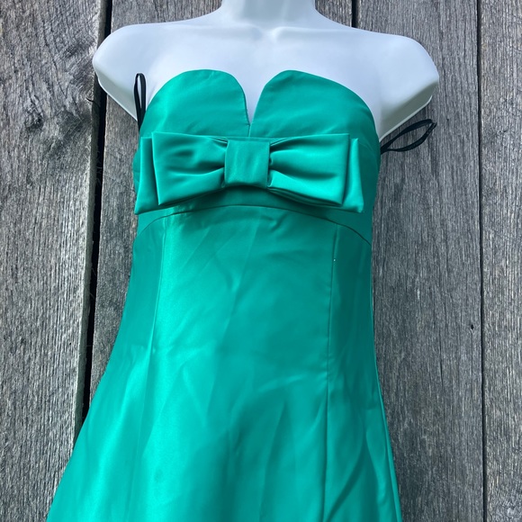 90’s Green Jessica McClintock Formal/Prom Dress - Picture 1 of 12